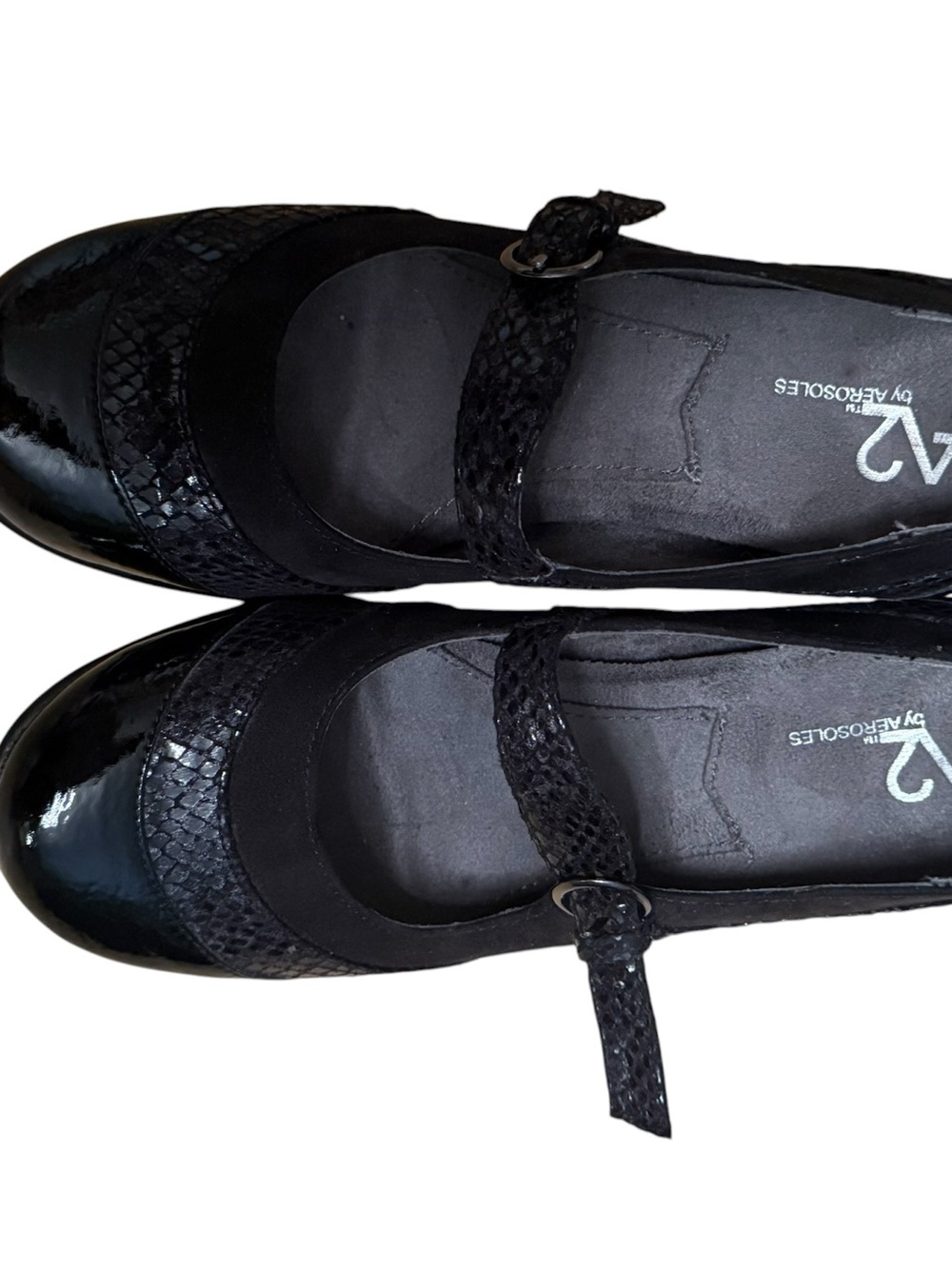 A2 By Aerosoles Black Mary Jane heels with Buckle Strap Size 6 - Picture 3 of 6